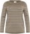 Kaffe Curve Linia Boatneck Pullover Morel Melange with Silver Lurex - Kötött pulóverek - 