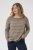 Kaffe Curve Linia Boatneck Pullover Morel Melange with Silver Lurex - Kötött pulóverek - 