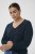 Kaffe Curve Lizzy Long Sleeve Pullover Midnight Marine - Kötött pulóverek - 