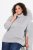 Ulla Popken Basic Long Sleeve Slim Fit Turtleneck Light Grey Melange - Bluzy & bluzy z kapturem - Kényelmes pulóverek és kapucnisok