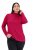 Ulla Popken Basic Long Sleeve Slim Fit Turtleneck Red - Bluzy & bluzy z kapturem - Kényelmes pulóverek és kapucnisok
