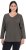 Ulla Popken Back To Basics V-Neck Relaxed Fit Cotton Tee Graphite Grey - Pólók - 