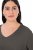 Ulla Popken Back To Basics V-Neck Relaxed Fit Cotton Tee Graphite Grey - Pólók - Női pólók