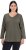 Ulla Popken Back To Basics V-Neck Relaxed Fit Cotton Tee Olive - Pólók - 