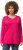 Ulla Popken Back To Basics V-Neck Relaxed Fit Cotton Tee Magenta Pink - Pólók - 