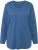 Ulla Popken Back To Basics V-Neck Relaxed Fit Cotton Tee Denim Blue - Pólók - 