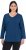 Ulla Popken Back To Basics V-Neck Relaxed Fit Cotton Tee Dark Blue - Pólók - 