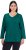 Ulla Popken Back To Basics V-Neck Relaxed Fit Cotton Tee Teal Green - Pólók - 