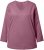 Ulla Popken Back To Basics V-Neck Relaxed Fit Cotton Tee Dark Rose - Pólók - 