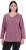 Ulla Popken Back To Basics V-Neck Relaxed Fit Cotton Tee Dark Rose - Pólók - 