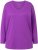 Ulla Popken Back To Basics V-Neck Relaxed Fit Cotton Tee Purple - Pólók - 