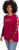 Ulla Popken Rhinestone Accent Statement Cutout Sleeve Stretch Knit Top Wine Red - Mintás pólók nőknek - 