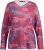 Ulla Popken Graphic Print Recycled Polyester Quick Dry Stretch Top Salsa Red - Mintás pólók nőknek - 