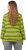 Ulla Popken Striped Hem Long Sleeve Tee Apple Green - Mintás pólók nőknek - 