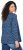 Ulla Popken Geometric Print 3/4 Sleeve Pleated Tee Navy Blue - Mintás pólók nőknek - 