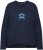 Ulla Popken Star Long Sleeve Graphic Tee Navy Blue - Mintás pólók nőknek - 