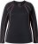 Ulla Popken UPF 50+ Contrast Piping Long Sleeve Tee Black - Mintás pólók nőknek - 