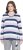 Ulla Popken Striped Knotted Hem Long Sleeve Tee Lavender - Mintás pólók nőknek - 