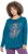 Ulla Popken Inverted Seam Long Sleeve Graphic Tee Teal - Mintás pólók nőknek - 