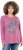 Ulla Popken Inverted Seam Long Sleeve Graphic Tee Dark Rose - Mintás pólók nőknek - 