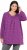 Ulla Popken Pleated Confetti Print Long Sleeve Tee Light Plum - Mintás pólók nőknek - 
