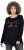 Ulla Popken Your Story Sequined Long Sleeve Tunic Tee Black - Mintás pólók nőknek - 