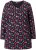 Ulla Popken Peppermint Tree V-Neck Holiday Cotton Long Sleeve Knit Tunic Black - Mintás pólók nőknek - 