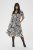Kaffe Curve Alia Shirt Dress Black Chalk Animal - Midi ruhák - 