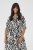 Kaffe Curve Alia Shirt Dress Black Chalk Animal - Midi ruhák - 