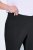 Ulla Popken Bengaline Elastic Waist Stretch Capri Pants Black - Szövetnadrágok - Női bő szárú szövetnadrágok