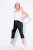 Ulla Popken Bengaline Elastic Waist Stretch Capri Pants Black - Szövetnadrágok - Női bő szárú szövetnadrágok