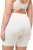 Ulla Popken Lace Hem Stretch Viscose Knit Bicycle Length Lounge Shorts White - Női Farmer & Nadrágok Nagy Méretekben – Plus Size - 