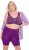 Ulla Popken Lace Hem Stretch Viscose Knit Bicycle Length Lounge Shorts Purple - Női Farmer & Nadrágok Nagy Méretekben – Plus Size - 