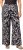 Ulla Popken Checkered Floral Elastic Waist Palazzo Paints Black - Női Farmer & Nadrágok Nagy Méretekben – Plus Size - 
