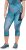 Ulla Popken Quick Dry Cropped Geometric Print Leggings Blue - Dzsekik - 