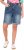 Ulla Popken Palm Print Denim Bermuda Shorts Blue Denim - Női Farmer & Nadrágok Nagy Méretekben – Plus Size - 