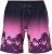 Ulla Popken Active Wide Leg Elastic Waist Palm Tree Pattern Mesh Shorts Black - Női Farmer & Nadrágok Nagy Méretekben – Plus Size - 