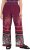 Ulla Popken Mixed Palm Print Elastic Waist Palazzo Pants Red - Női Farmer & Nadrágok Nagy Méretekben – Plus Size - 