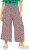 Ulla Popken Rose Wide Leg Elastic Waist Leopard Pattern Culottes Off-White - Női Farmer & Nadrágok Nagy Méretekben – Plus Size - 