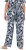 Ulla Popken Feather Print Elastic Waist Pants Blue - Női Farmer & Nadrágok Nagy Méretekben – Plus Size - 