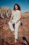 Ulla Popken Mosaic Print Elastic Waist Pants White - Női Farmer & Nadrágok Nagy Méretekben – Plus Size - 