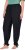 Ulla Popken Quick Drying Split Leg Elastic Waist Joggers Black - Női Farmer & Nadrágok Nagy Méretekben – Plus Size - 