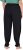 Ulla Popken Quick Drying Split Leg Elastic Waist Joggers Black - Női Farmer & Nadrágok Nagy Méretekben – Plus Size - 