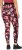 Ulla Popken Abstract Flower Print Performance Leggings Red - Női Farmer & Nadrágok Nagy Méretekben – Plus Size - 