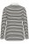 Kaffe Curve Miana Long Sleeve Polo Chalk with Black Stripe - Galléros pólók - 