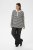 Kaffe Curve Miana Long Sleeve Polo Chalk with Black Stripe - Galléros pólók - 