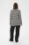 Kaffe Curve Miana Long Sleeve Polo Chalk with Black Stripe - Galléros pólók - 