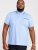 D555 Talbot Pique with Jacquard Collar Polo Shirt Blue - Pólóingek - Galléros Pólók 2XL-8XL - Pólóingek 2XL-8XL