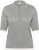 Kaffe Curve Lizzy Contrast Knitted Polo Grey Melange - Galléros pólók - 