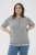 Kaffe Curve Lizzy Contrast Knitted Polo Grey Melange - Galléros pólók - 